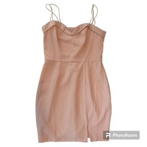 Superdown peach double strap mini dress sold on revolve